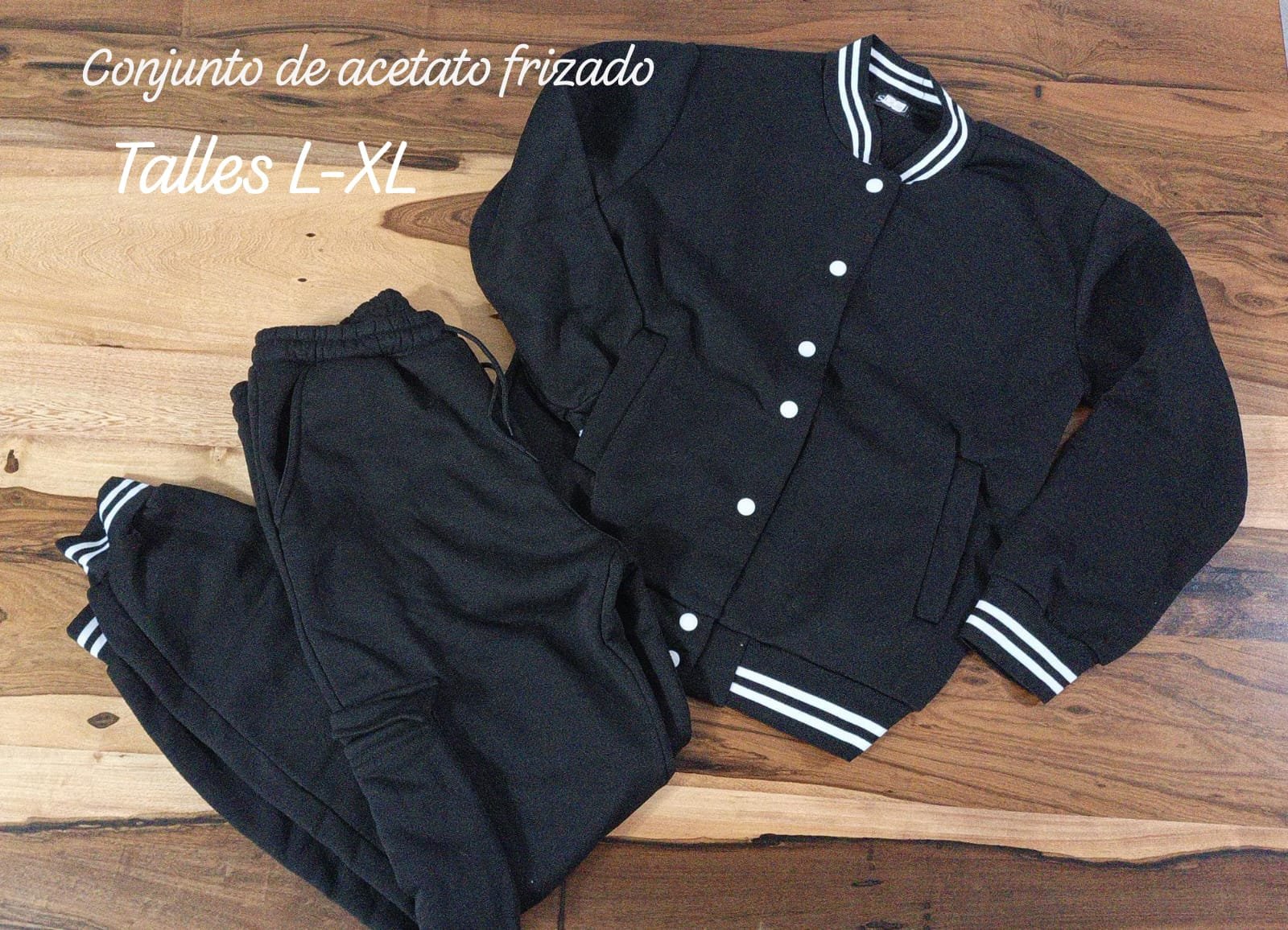 Conjunto Acetato Frizado Negro